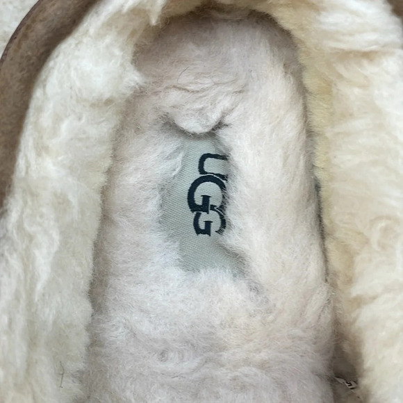 Ugg Australia Women Slippers Size 6 Moccasin Shoes Winter Soft Warm Furry Brown - Picture 13 of 14